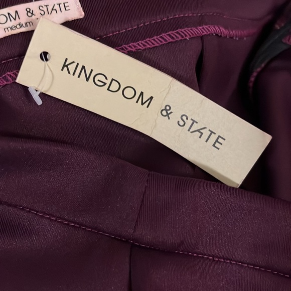 NWT Kingdom & State Plum Purple Midi Ruffle Mermaid Style Skirt M - Picture 6 of 7